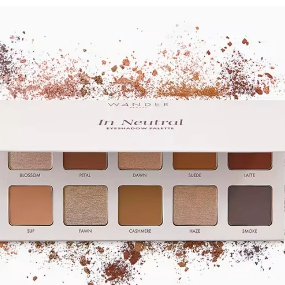 NIB Wander Beauty In Neutral Eyeshadow Palette - warm browns, beige, gold, tan